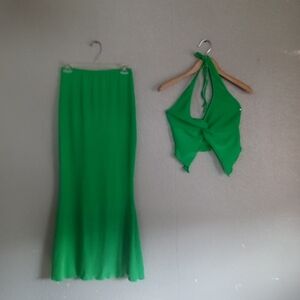 Green Women's Skirt  ( BAg O )